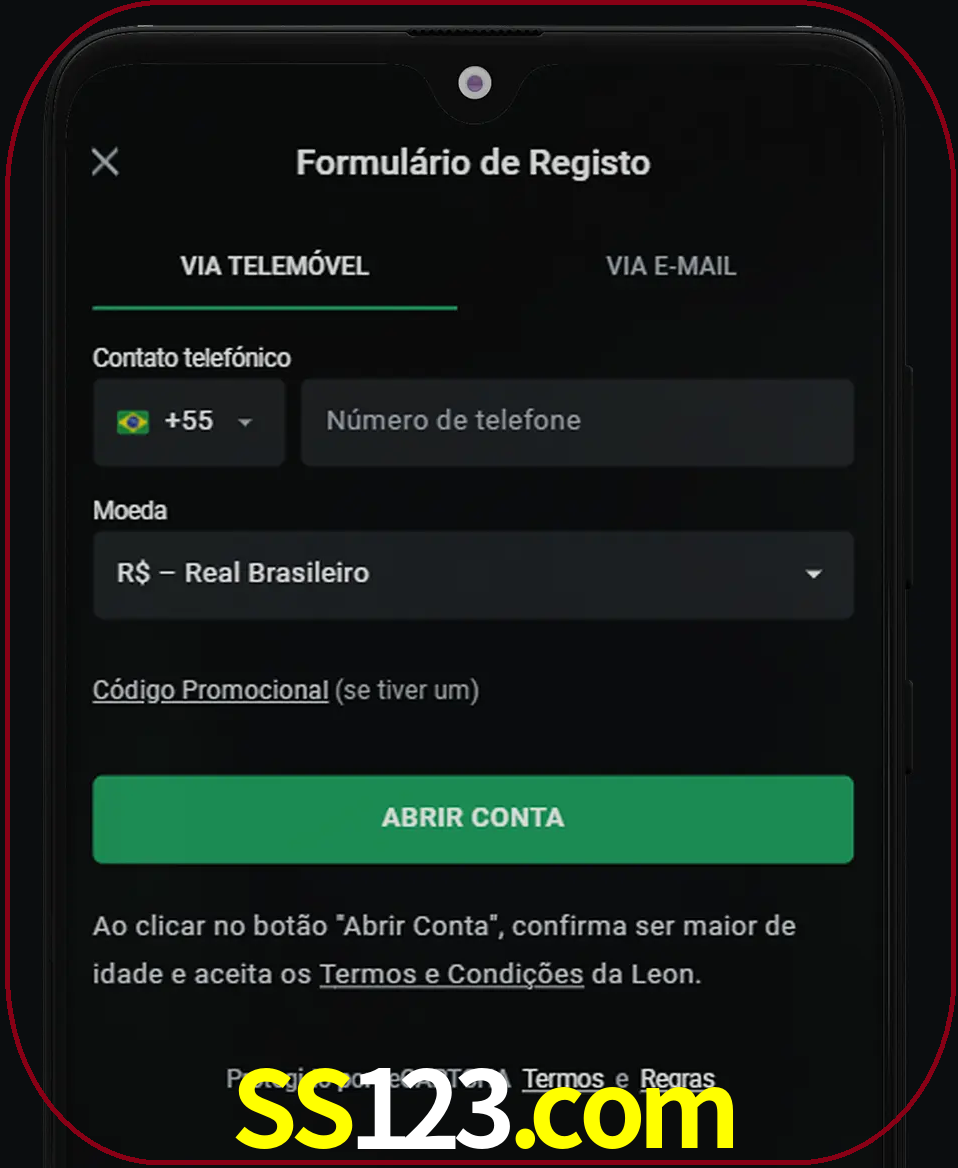 Abra o aplicativo e inicie o processo de registro.